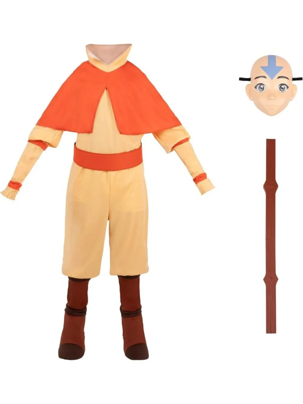 Deluxe Youth Avatar Aang Halloween Costume - Fun, Colorful, Cosplay Outfit